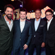 Director Bob Persichetti, producer Christopher Miller, director Peter Ramsey, and producer Phil Lord at the premiere of Into the Spider-Verse.